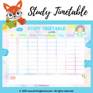 study timetable