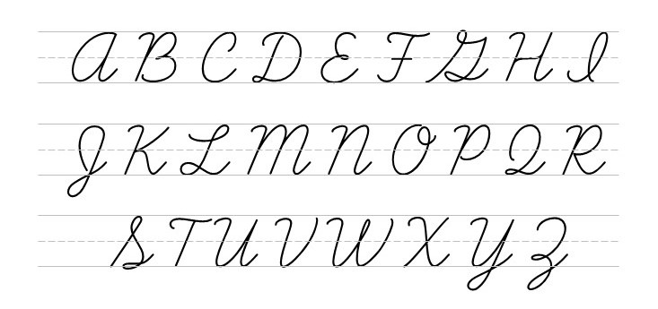 cursive letters | cursive capital letters