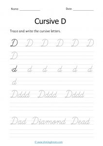 cursive d