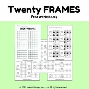 twenty frames worksheets | double 10 frames