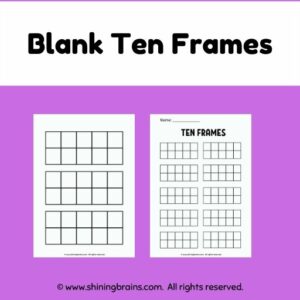 blank ten frames worksheets and resources