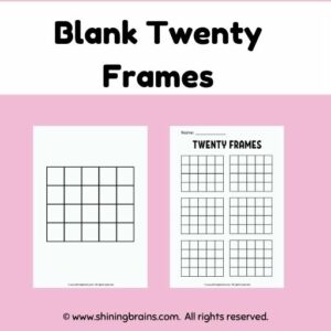 blank frames | ten and twenty frame worksheets