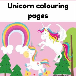 unicorn colouring printable