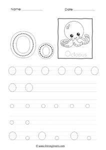 tracing letter o worksheet | alphabet o